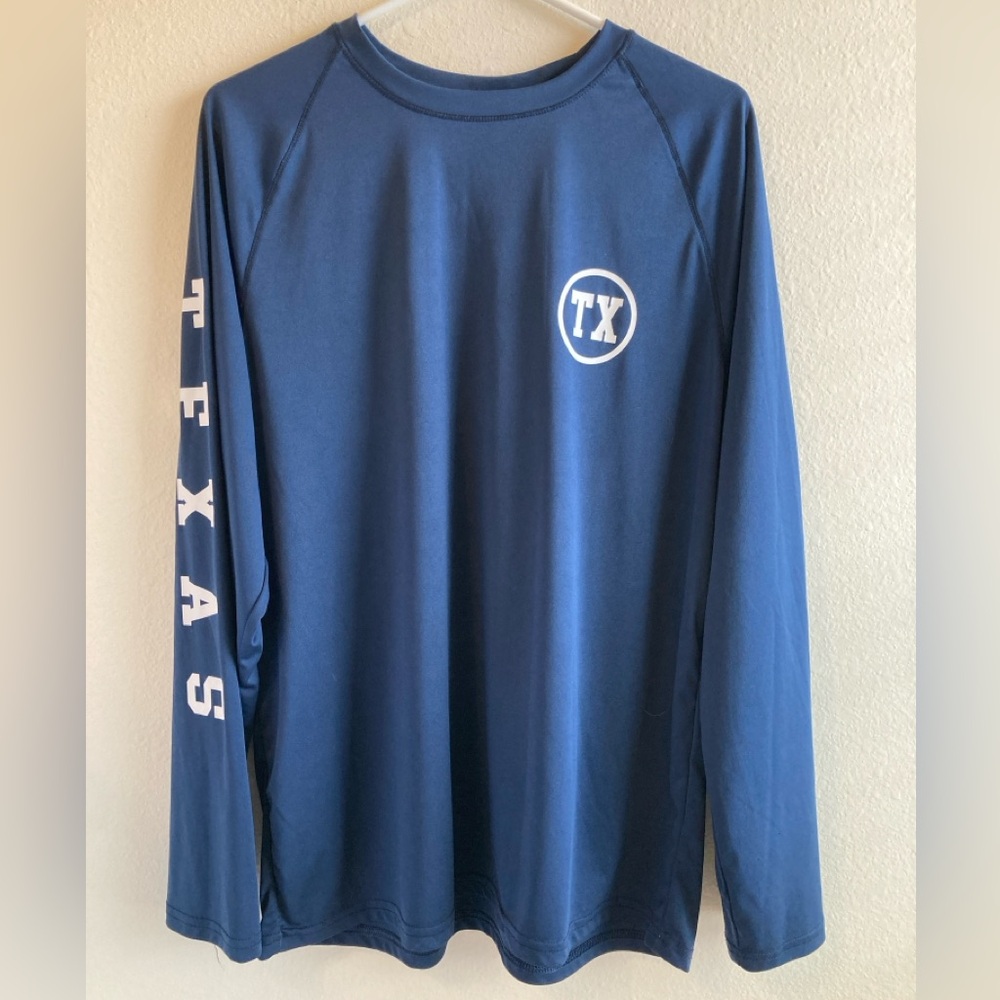 State of Mine Texas Navy Long Sleeve Tech Shirt Unisex Activewear